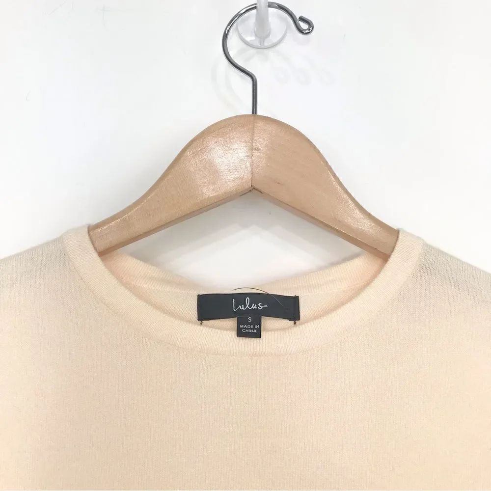 Lulus Cream Classic Crew Neck Sweater - Picture 4 of 14